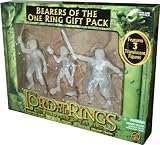 ToyBiz Year 2004 The Lord of the Rings Movie Series The Fellowship of the Ring Gift Pack – Bearers of the One Ring with 3 Translucent 4-1/2 Tall Action Figure (Prologue Bilbo with Sting-Slashing Action, Gollum and Twilight Frodo with Sword Slashin Action)
