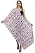 Phagun Baby Pink Butterfly Print Women Long Shawl Stole Cotton Voile Scarf