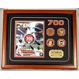 Barry Bonds Autographed 700th Home Run Photo Mint w/ 3 24Kt Gold Coins & Authentic Infield Dirt Coin