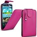 SAMSUNG GALAXY S3 MINI I8190 - HOT PINK LEATHER FLIP CASE COVER POUCH & MINI TOUCH STYLUS PEN