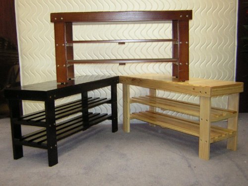 Quality Solid Wood Shoe Bench Storage Bench in Natural