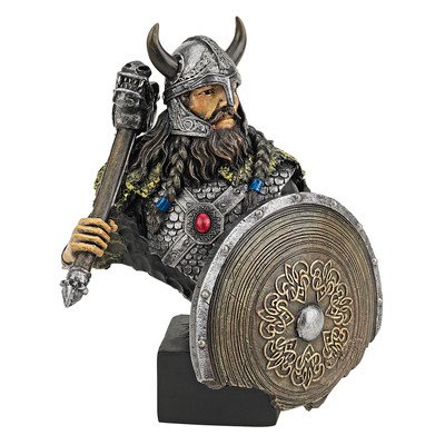 Design Toscano Viking Warrior with Thor's Thunder Hammer Statue