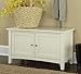 Shaker Cottage Storage Bench - Ivory, Classic Entryway Cabinet with Dual Doors, Hardwood Wood Construction, 36 in. W x 18 in. D x 20 in. H, Ideal for Mudroom and Hallway Storage
