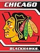 Chicago Blackhawks Banner Plusch Raschel Blanket Throw - NHL Hockey Fan Shop Sports Team Merchandise