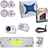 Pyle Marine Stereo, Radio Receiver, Speaker, Subwoofer and Amplifier System Package - PLMR89WW AM/FM-MPX IN-Dash Marine MP3 Player/Weatherband/USB & SD Card Function - PLMRA420 4 Channel 1000 Watt Waterproof Marine Bridgeable Mosfet Amplifier - PLMRW10 10 500 Watt White 4 Ohm Marine Subwoofer - PLMRAKT8 Marine Grade 8 Gauge Amplifier Installation Kit - PLMR25 4'' 300 Watt 3-Way Weather / Water Proof Mini Box Speaker System - PLMRNT1 Marine Wire Antenna