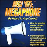 Hand Held Mega Mite Megaphone with Siren for Emergencies. Great for Cheerleading, Sporting Evets, Picnics, Boating and More