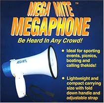 Hand Held Mega Mite Megaphone with Siren for Emergencies. Great for Cheerleading, Sporting Evets, Picnics, Boating and More