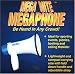 Hand Held Mega Mite Megaphone with Siren for Emergencies. Great for Cheerleading, Sporting Evets, Picnics, Boating and More