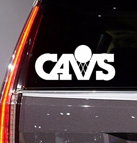 NBA - Basketball - Cleveland Cavaliers - Auto Sticker - Auto Decal - (color variations available) - Window Sticker Decal for Car Truck SUV Motorcycle 5" Tall (color : white) (White2)