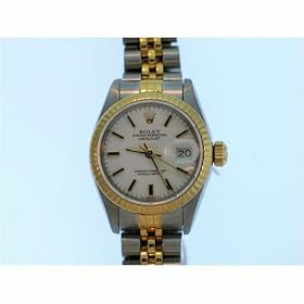 Rolex Oyster Perpetual DateJust Pre-owned Ladies Two-Tone Watch Automatic - Quick-set - White Dial