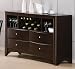 Server with Wine Rack Rich Cappuccino Finish