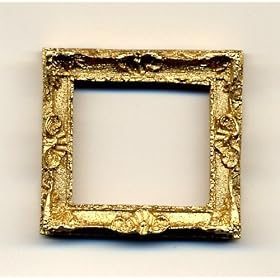 Dollhouse Miniature Set of 2 Ornate Victorian Frames