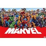 Marvel Heroes (Full Cast) Art Poster Print