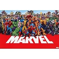 Marvel Heroes (Full Cast) Art Poster Print