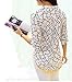 Franterd Fashion Women's Elegant Print Chiffon Long-sleeve Slim Blouses (XXL)