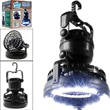 Trademark Global 80-48453, 2 in 1 Tent LED Camping Ceiling Fan - Happy CamperT