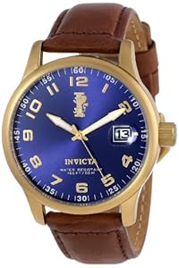 Invicta Men's 15255 I-Force Blue Dial Dark Brown Leather Watch