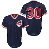 Cleveland Indians Joe Carter Authentic 1986 BP Jersey by Mitchell & Ness