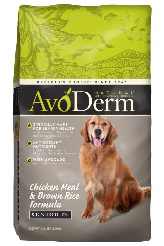 AvoDerm Natural Chicken Meal & Brown Rice Formula Senior Dog Food - 4.4 Pounds