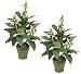 TWO Pre-Potted 26" Artificial Foxglove Flower Plants for Home Decoration_White