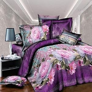 BuW Reactive Print 4Pcs Bedding Sets Luxury Include Duvet Cover Bed ...