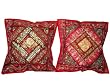 Beaded pillow cover-2 Cardinal Sequin Embroidery Sari Toss Pillow Cushion Covers