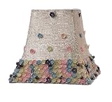 Ivory Tapered Button Flower Medium Lamp Shade