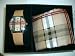 Plaid watch & scarf set