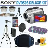Sony DCR-DVD508 6MP DVD Handycam Camcorder + Deluxe Accessory Kit