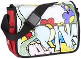 Produkt-Bild: Poodlebags young art graffity - the message - LOVE 340211BW Unisex - Erwachsene Messengerbags, 35x12x30 cm (B x H x T)