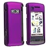 Solid Purple Rubberized Snap On Crystal Hard Case for Verizon LG enV Touch VX11000 Cell Phone