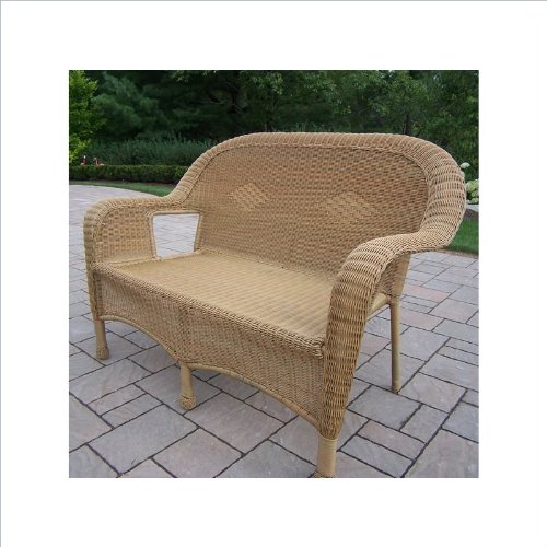 Oakland Living Resin Wicker Loveseat