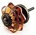 Eclectic Cupboard Drawer Pulls Glass Dresser Handles Kitchen Cabinet Knobs 4 Pack 38mm K85 Handcrafted Amber Knob w/Antique Bronze Hardware. Romantic Decor & More