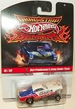 2010 Mattel 1/64 Scale Diecast Hot Wheels Drag Strip Demons Series #16 of 30 Don Prudhomme's Army Snake Cuda in Color White/red/blue