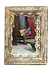 Antique Carving Rustic Carved Frame with Mirror Decor Antique Indian Architectural Wooden