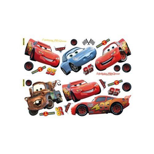 Childrens Toyshop  Kitchen & Housewares : CARS WALL STICKERS STICKAROUNDS PACK CONTAINS 25 STICKERS