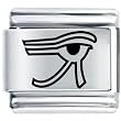 Egyptian Eye Travel & Flags Italian Charm Bracelet