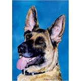 German Shepherd Dog Portrait Breed Flag