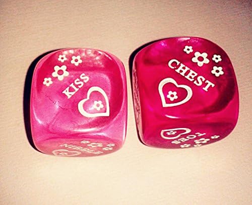 Pink Carved Couple Dice Game Toy- Bachelor Party-(set of 2)