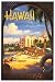 Hawaii, Land of Surf and Sunshine Art Poster Print