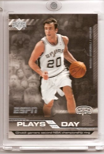 Cheap 2005 /06 Upper Deck ESPN Manu Ginobili "Plays of the Day" Basketball Card - Mint Condition- Shipped In Protective Screwdown Case !