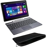 Asus Transformer Book 10.1-inch 32GB Detachable 2-in-1 Touch Laptop/Tablet T100TA 2GB RAM With Neoprene Protective Sleeve and Keyboard Dock Bundle - Grey (Certified Refurbished)