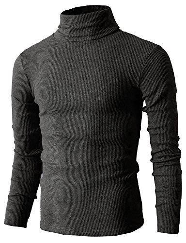 H2h mens basic ribbed thermal turtleneck pullover sweaters of var…