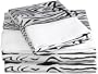 Regal Collection 300 Thread-Count Zebra Print Twin Sheet Set, Black/White