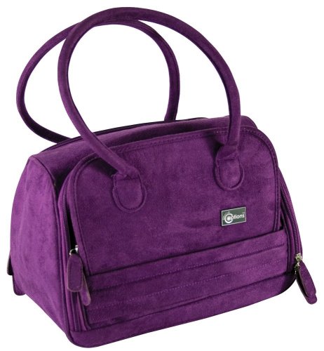 Medium Total Tote Faux Suede Royal Purple