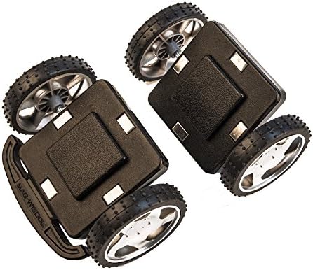 FLEEMY Wheels Set 2 Wheels compatible for magnetic building Blocks Science Kits and Education Toys Front Wheel with Bumper 2pcs