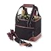 Black Insulated Waterproof Four Bottle Wine Carrier