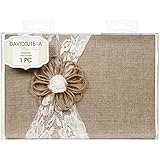 Darice David Tutera Burlap and Lace Guest Book