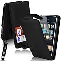 SUPERGETS� Flip Leather Case for Apple Iphone 3G/3GS Includes Screen Protector, Stylus And Polishing Cloth
