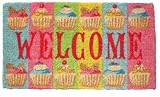 Shabby Chic Cupcake Welcome Coir Door Mat, Doormat